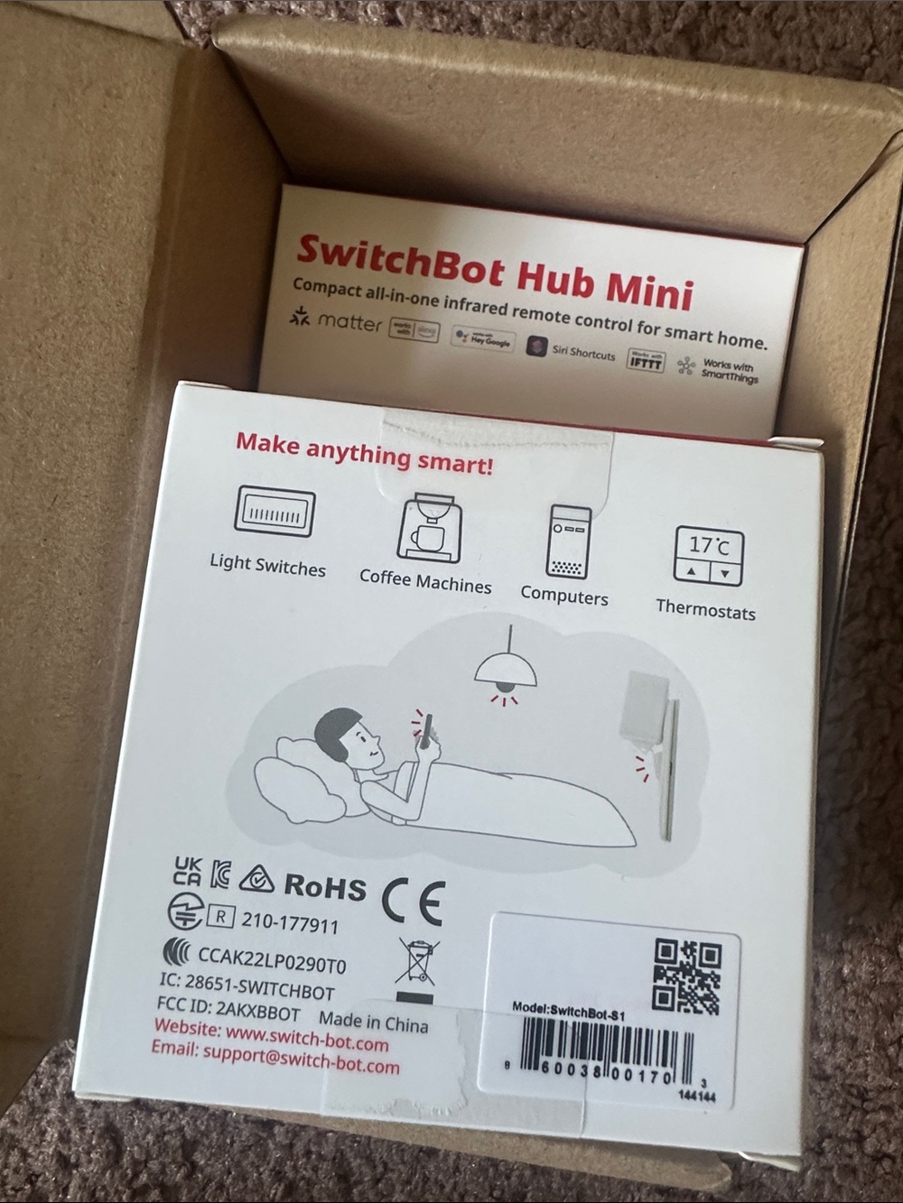 Switchbot Smart Switch Button Pusher With Hub Switch/One-Way Buttons No Wiring - Picture 3 of 3